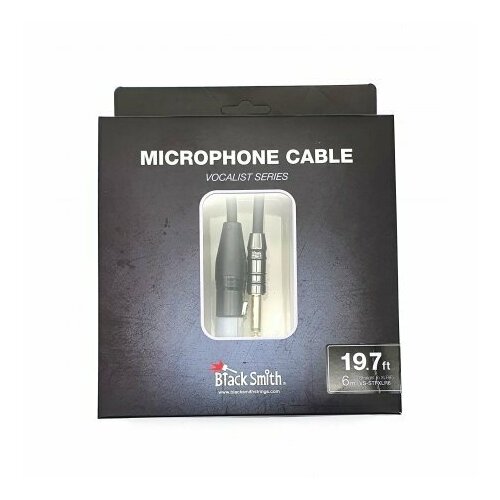 Кабель аудио 1xJack - 1xXLR BlackSmith Microphone Cable Vocalist Series 19.7ft VS-STFXLR6