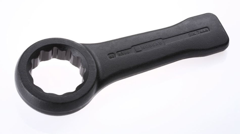 Накидной ударный гаечный ключ NORGAU Industrial с 12-гранным профилем из фосфатированной CrMo стали, "HРM", 41 мм