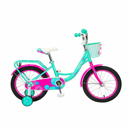 Велосипед детский 702-14 STAR бирюзовый с розовыми вставками на рост 90-110см или от 3 до 5 лет 7260₽