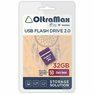 USB Flash накопитель 32Gb OltraMax 50 Dark Violet (OM-32GB-50-Dark Violet)