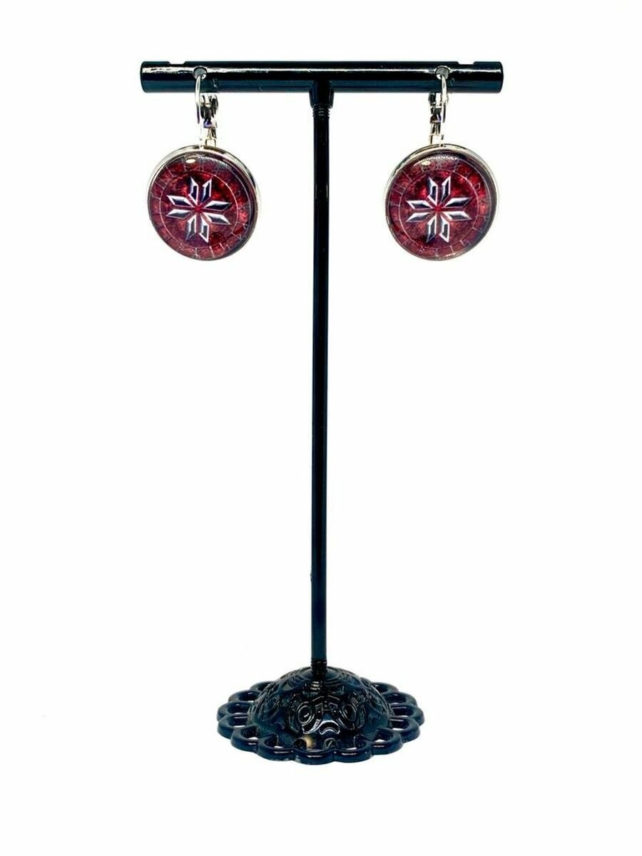 Серьги Вербица, размер 30 мм, серебряный — фото 1