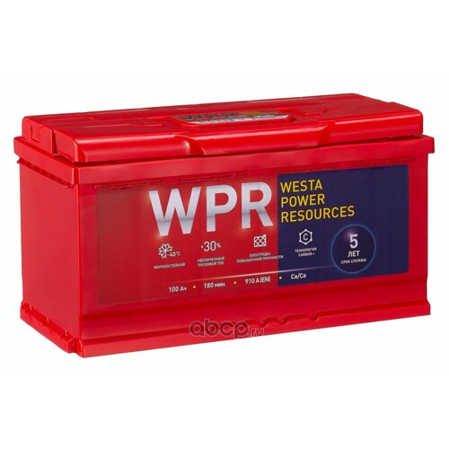 Аккумулятор WPR 100 А/ч Обратная 353x175x190 EN910 А WPR battery 600120310