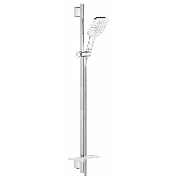 Душевой гарнитур GROHE Rainshower SmartActive 130 Cube 26586LS0 3 вида струй, белая луна