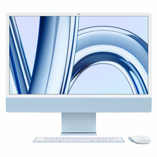 Моноблок Apple iMac 24 Apple M3 8-core/8Gb/256Gb/Apple graphics 8-core/Blue pova 5 8 256gb hurricane blue