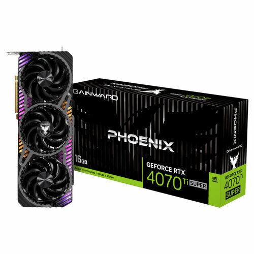 Видеокарта Gainward RTX4070Ti SUPER PHOENIX 16GB GDDR6X 256bit 3-DP HDMI 12320000₽