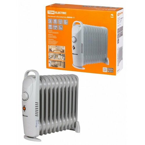 TDM Масляный обогреватель МИНИ-11 1200 Вт 11 секций термостат SQ2501-0910 717400₽