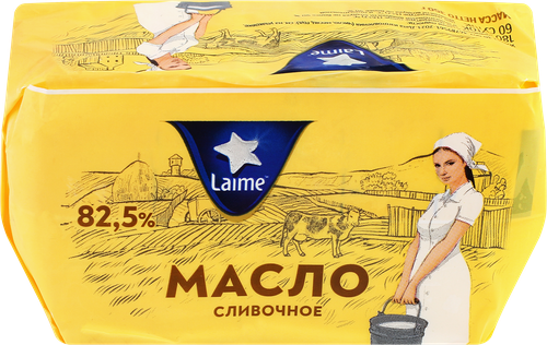 Масло сливочное LAIME 82,5%, 350 г