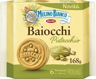 Печенье Barilla Baiocchi с фисташковым кремом 168г