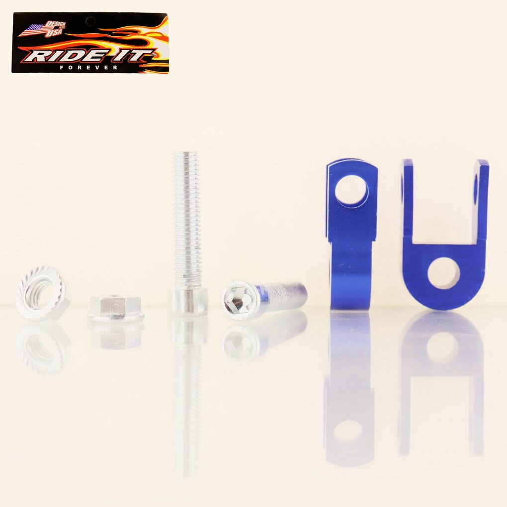фото Удлинители амортизатора (пара) 30mm, D-10мм (+болты, синий) "RIDE IT"