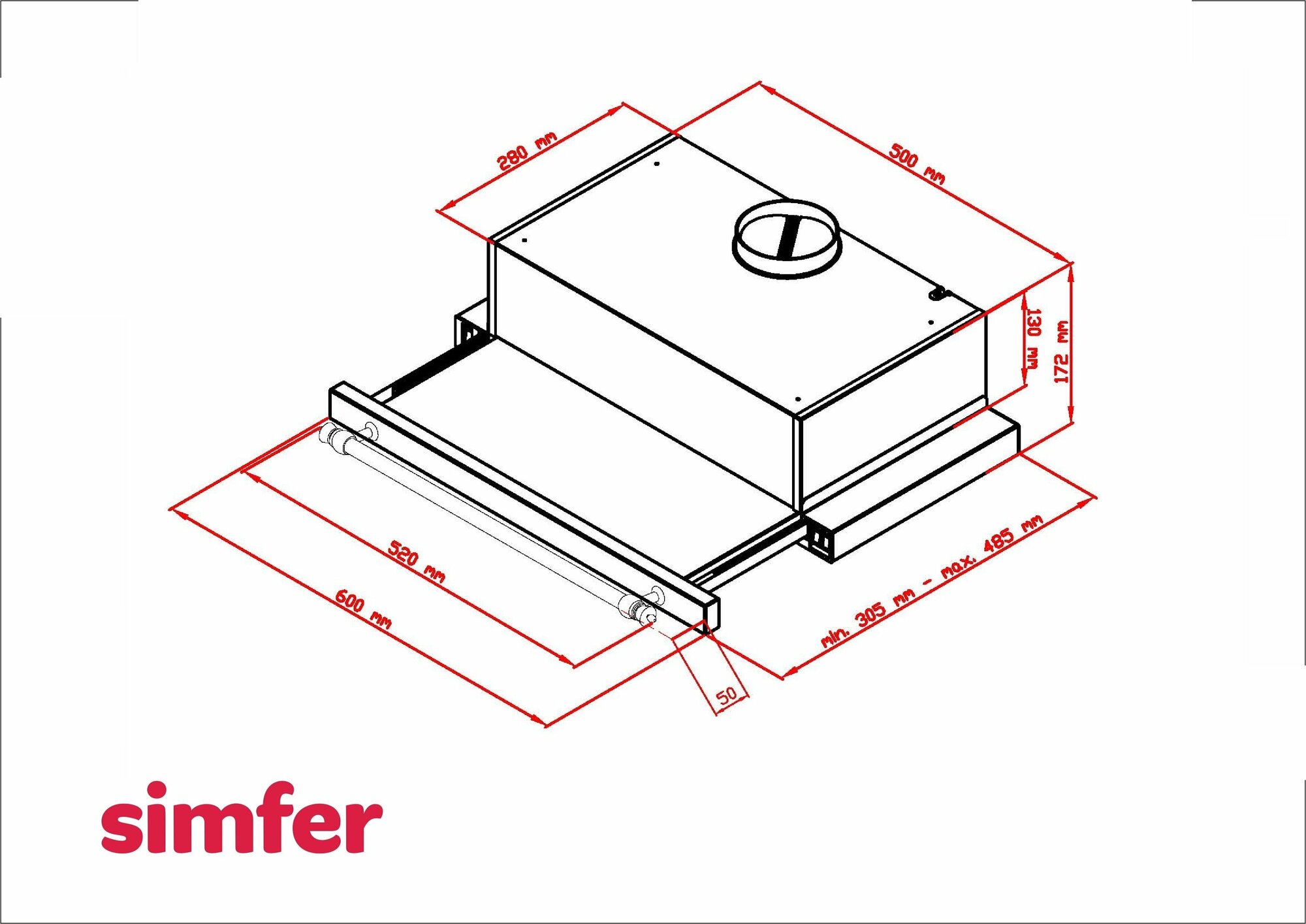 Встраиваемая вытяжка Simfer SM62L - фото №6