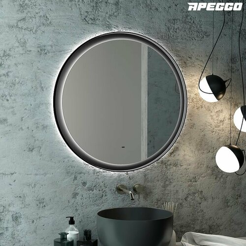 Зеркало Apeggo Flor Led D 800 с бесконтактным сенсором черный 16510₽