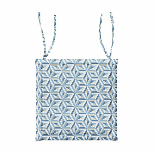 Подушка на стул С завязками 40Х40 рогожка ромбы ГОЛ н-текс