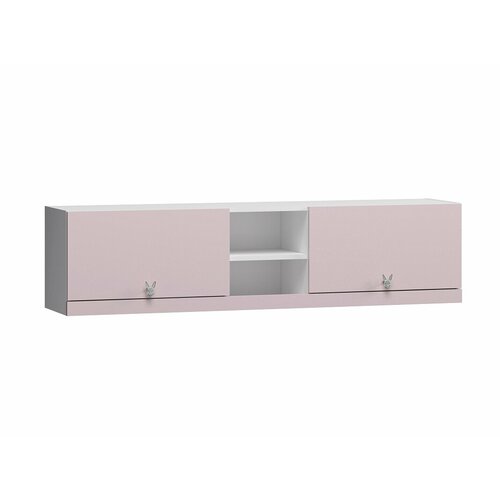 Антресоль Банни-6 Розовый Лайт 150x32x37 двухдверный 12290₽