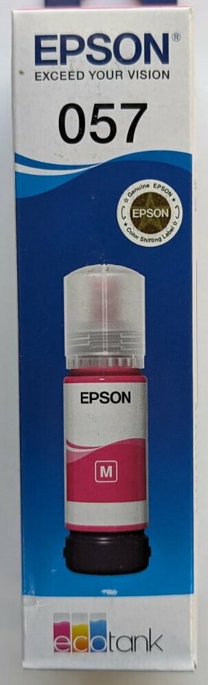 Контейнер с чернилами Epson №057 оригинальный, цвет пурпурный, 70 мл, для L8050, L18050