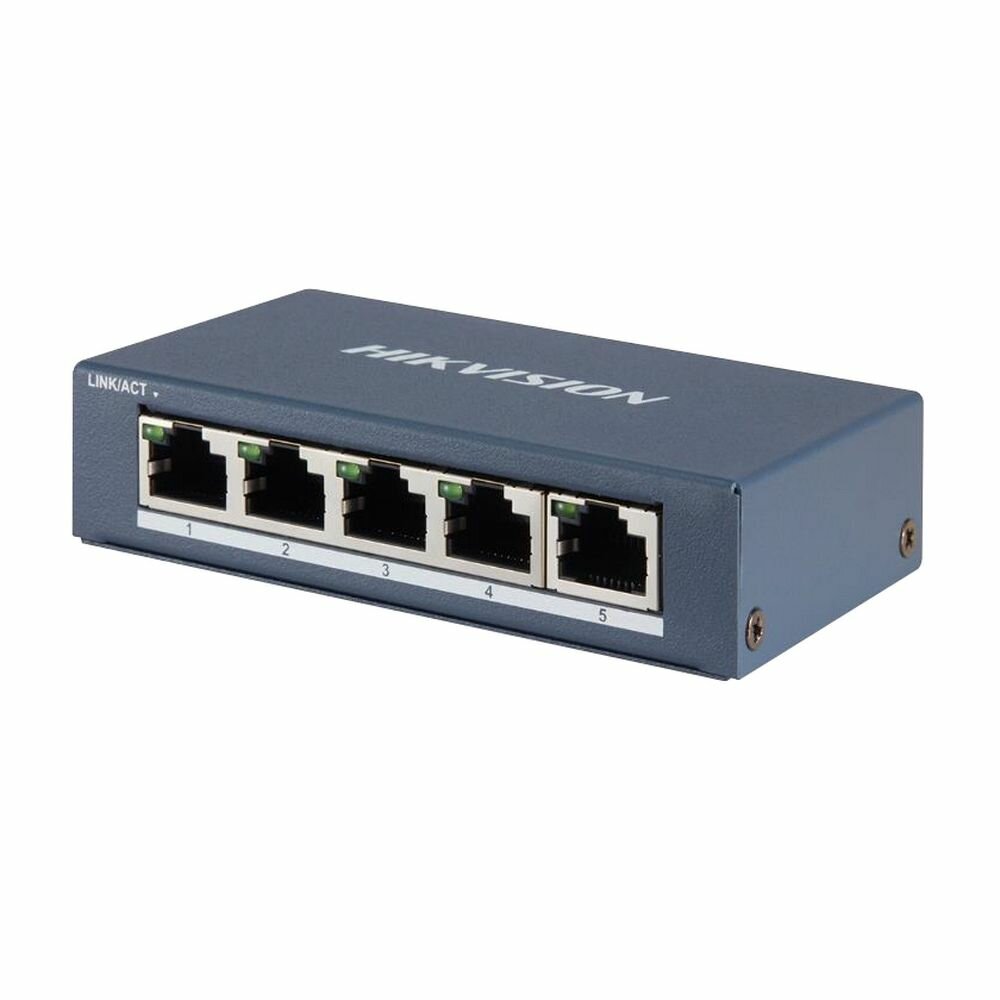 Коммутатор Hikvision DS-3E0505-E 5 Gigabit RJ45 ports, Desktop Steel Case Unmanaged Switch (044697)