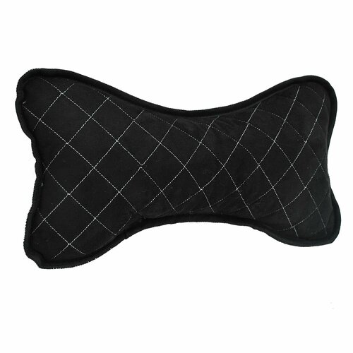 Подушка поясничная велюр черный белый ромб 390₽