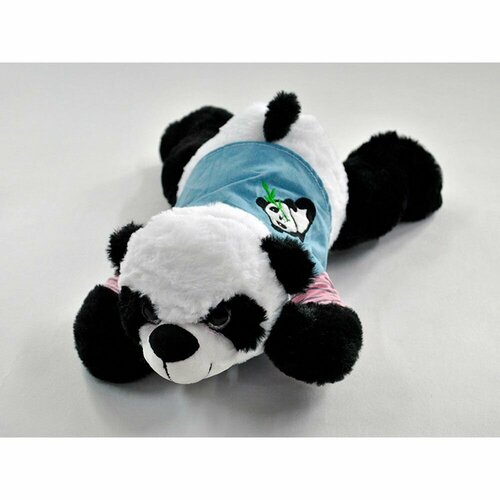 Мягкая игрушка Панда в кофте лежит 40 см TASHATOYS