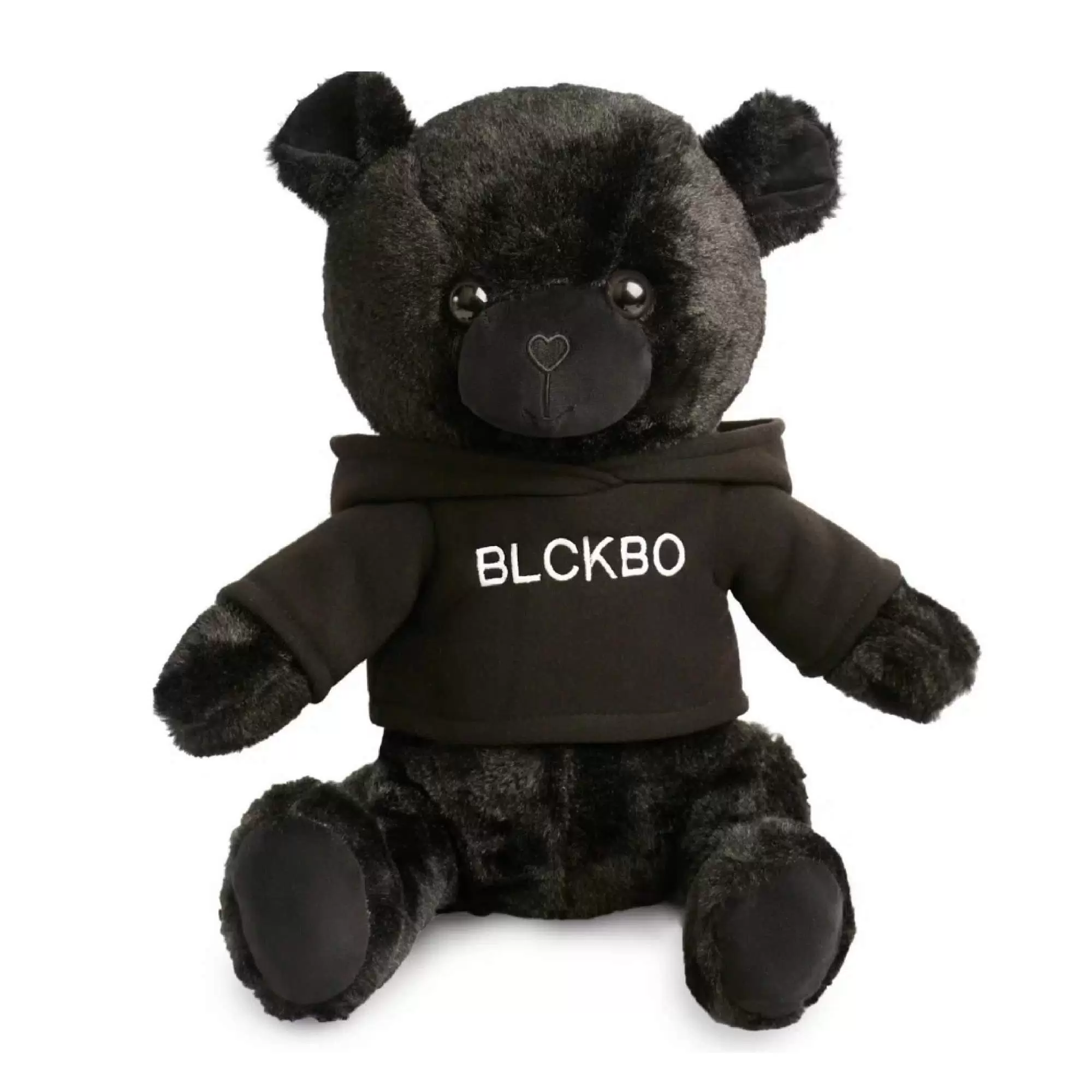 Мягкая игрушка Черный Медведь Блэкбо 30 см в худи