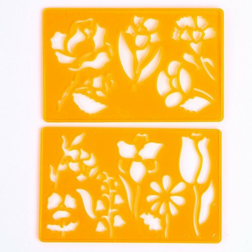 Трафарет Цветочки набор 2 шт 1шт 364₽