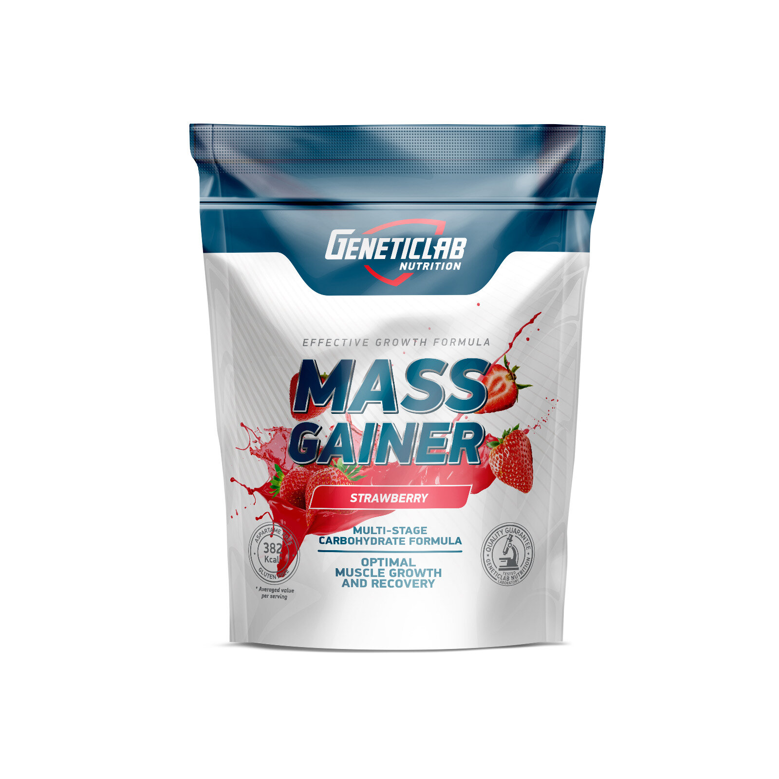 Гейнер Genetic Lab Mass Gainer 1 кг, клубника