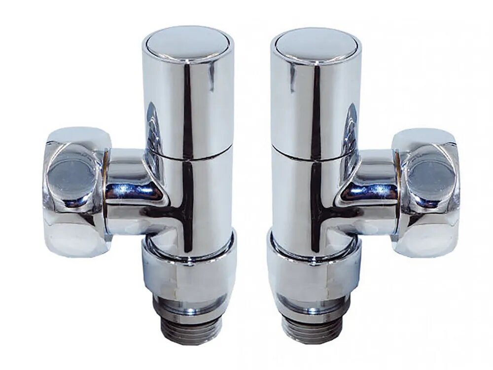 фото Вентиль запорный прямой 1х3/4 ВР-НР для полотенцесушителя круг TIM (2шт)