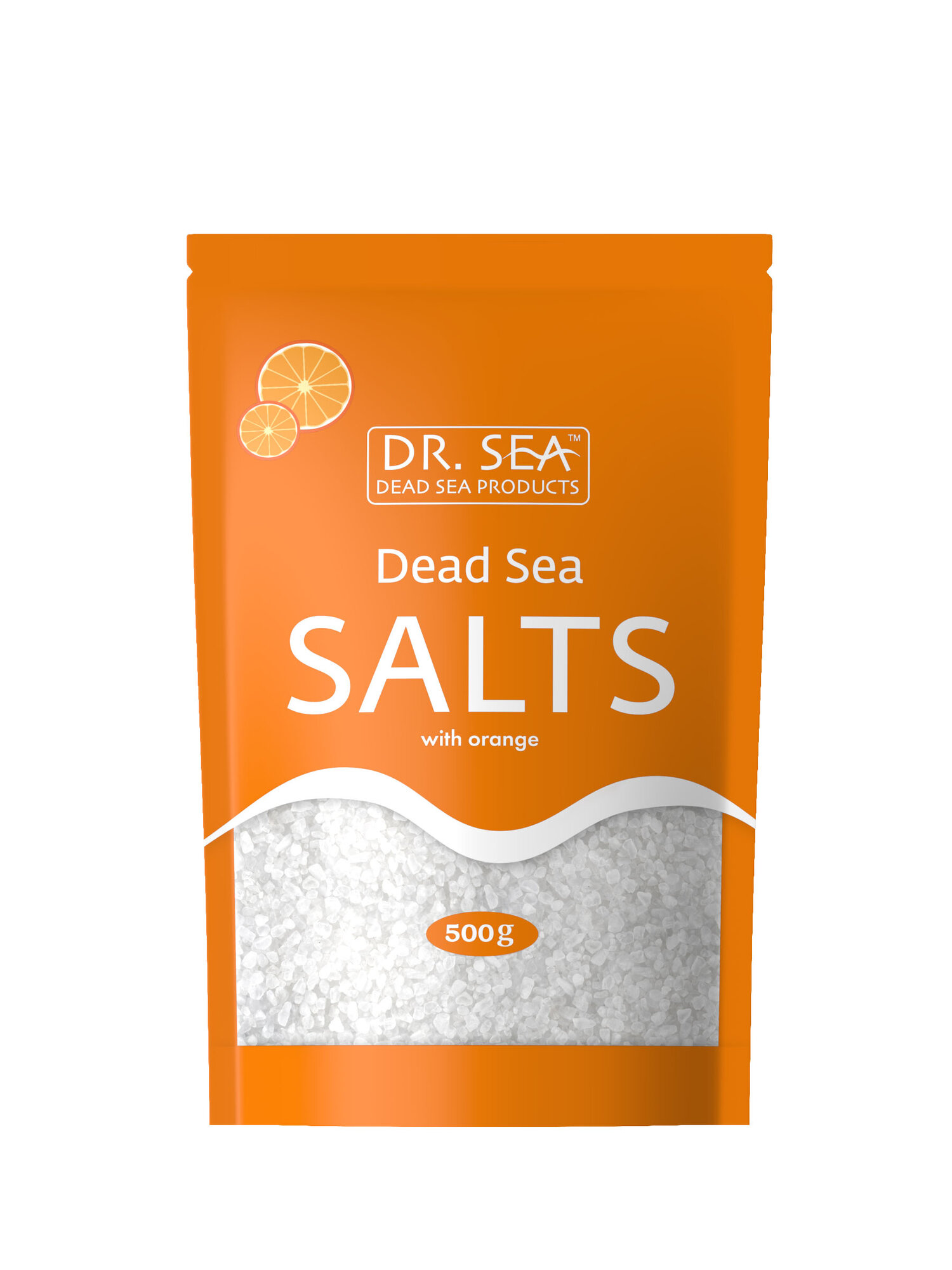 Dr. Sea Натуральная соль Мертвого моря обогащенная экстрактом апельсина, 500гр.