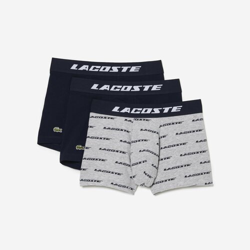 трусы lacoste 3 шт размер s серый Трусы LACOSTE, 3 шт., размер S, мультиколор