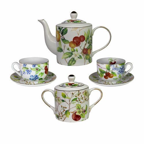 Чайный сервиз Ягодный сад 6 персон 14 предметов