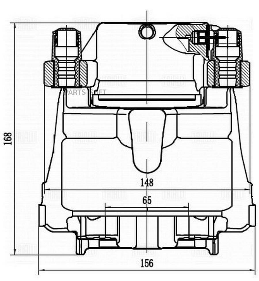 TRIALLI CF052318 Суппорт торм. для а/м BMW X5 E70 (07-)/F15 (13-) перед. лев. d=60мм (CF 052318)