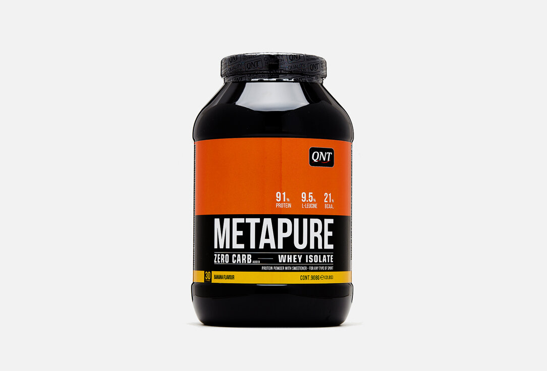 Изолят протеина со вкусом банана QNT, Metapure Zero Carb 908мл