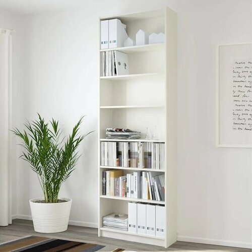 Стеллаж Стоп Мебель Билли 04 размер 80х237х28 Белый 8890₽