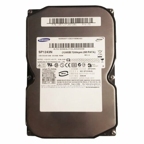 Жесткий Диск Samsung SP1243N 120Gb IDE 35 HDD 5225₽