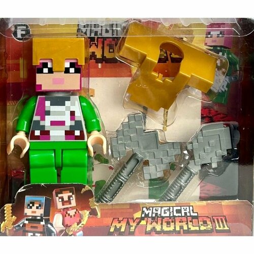 22F Конструктор minifigures Minecraft, фигурка Майнкрафт 8 см. набор вселенная minecraft город твоей мечты фигурка уточка тёмный герой