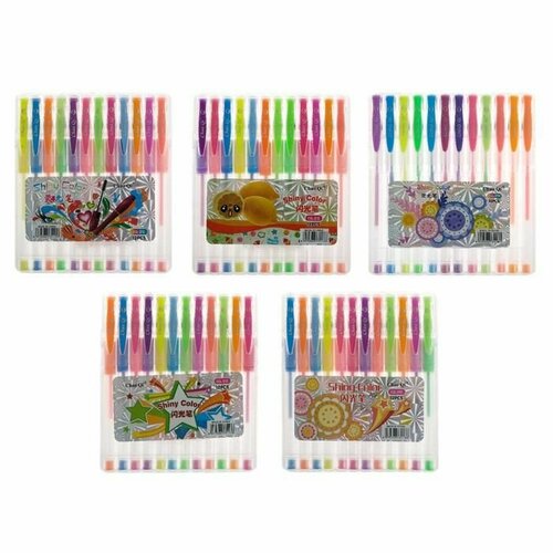 Набор гелевых ручек 12 цветов в пластиковой коробке 712₽