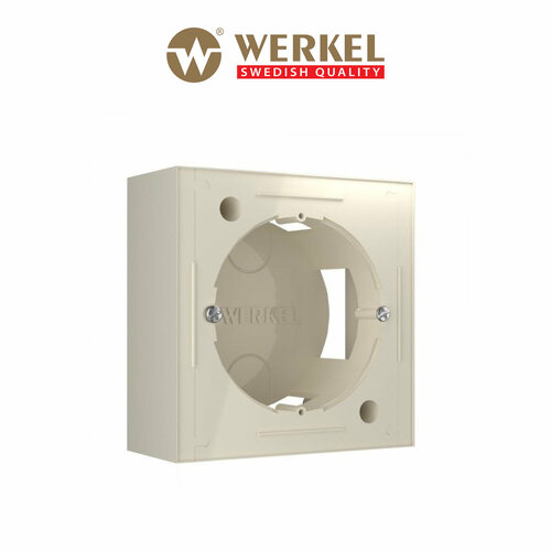Коробка для накладного монтажа Werkel W8000003 слоновая кость IP20
