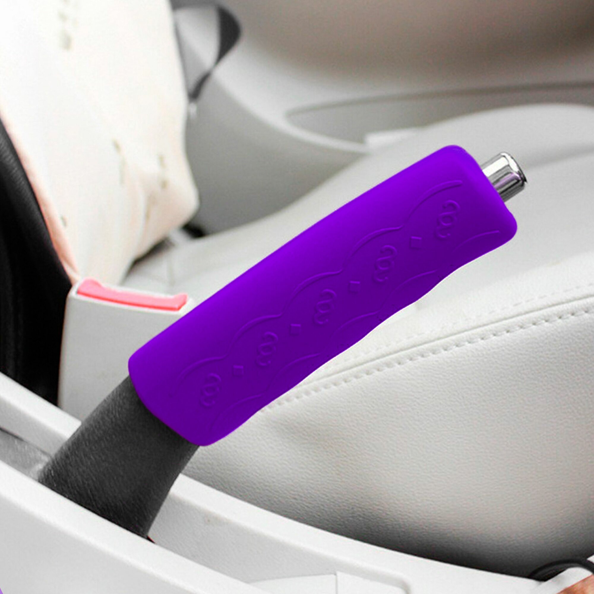 Чехол для Ручного тормоза автомобиля Стояночный Рычаг Ручник Силиконовый Фиолетовый
