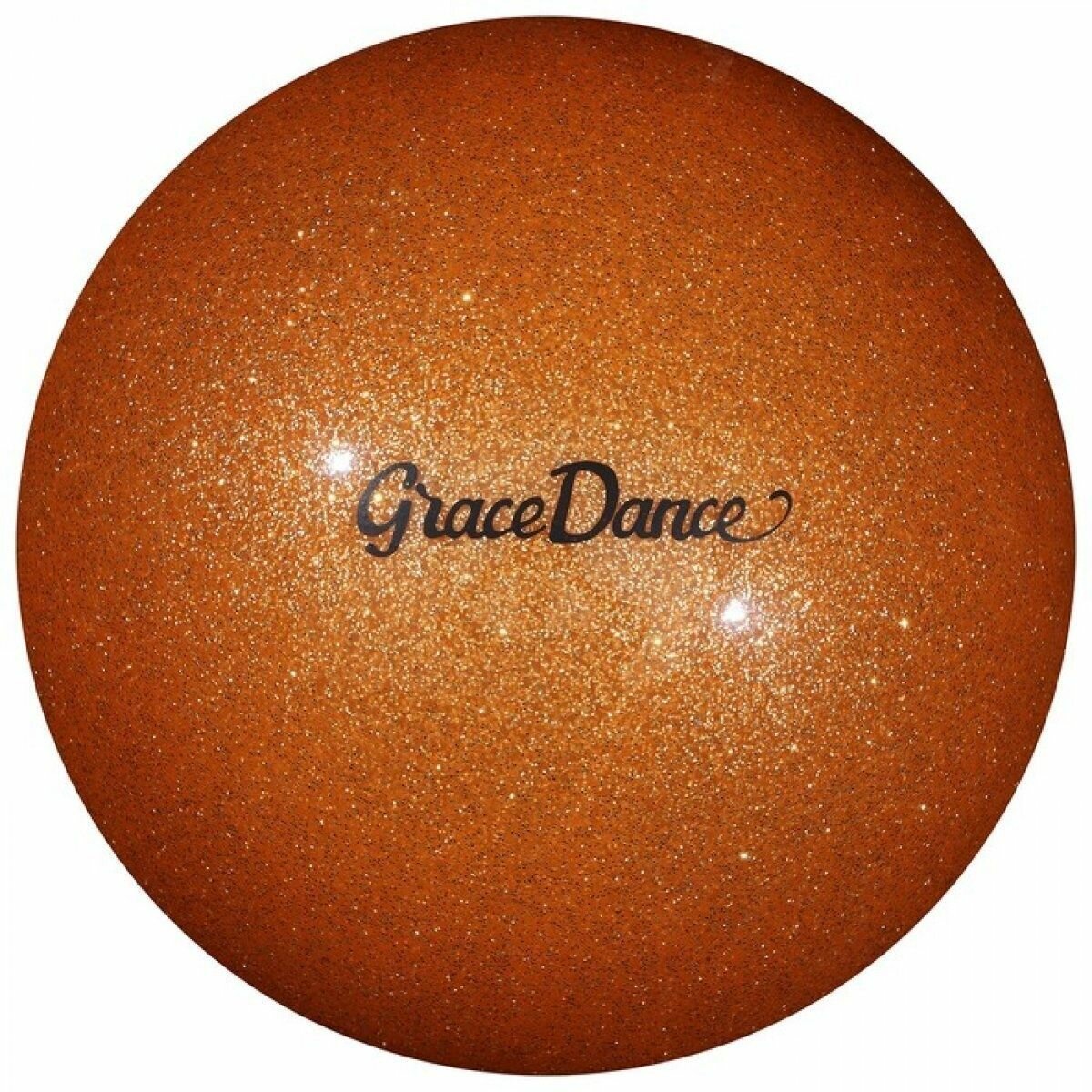 Мяч для художественной гимнастики Grace Dance, d 16,5 см, цвет оранжевый с блеском