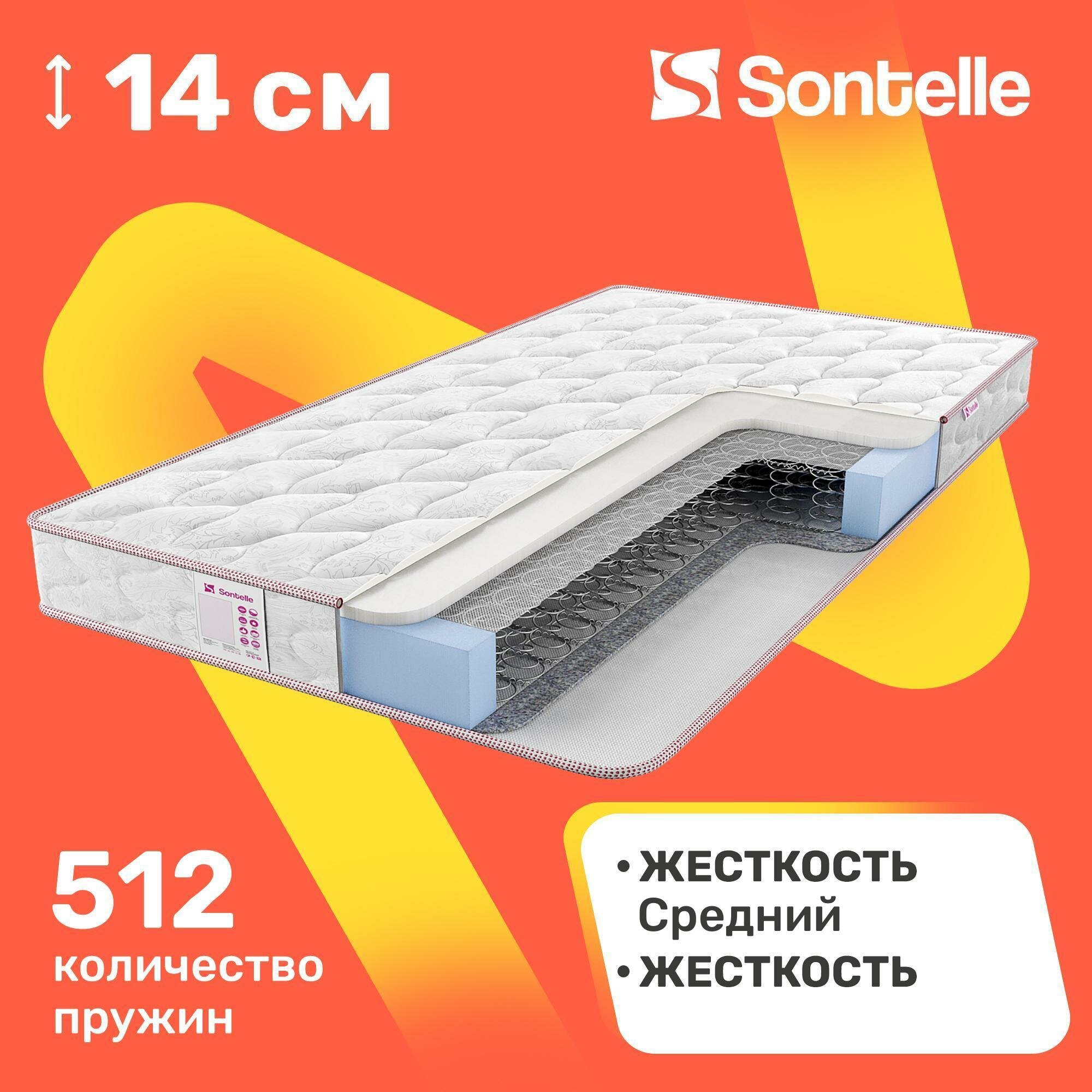 Матрас с зависимыми пружинами Sontelle Libre Base hall 65x125