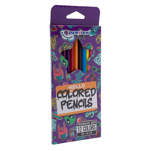 DV-14178 Карандаши 12цв Boys корпус пластиковый трёхгранный 240₽