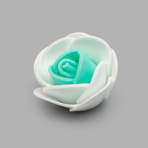 25150 Цветочек Розочка из фоамирана 38мм упак8шт цв белыйзелёныйбирюзовый 240₽