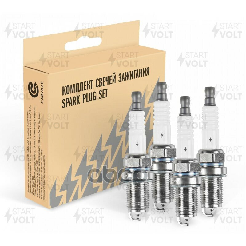 Свеча Зажигания Для А/М Vag Passat B5 (96-)/A4 (95-) 1.8T Pt+Pt (Кмпл. 4Шт) (Vsp 0037) STARTVOLT арт. VSP0037