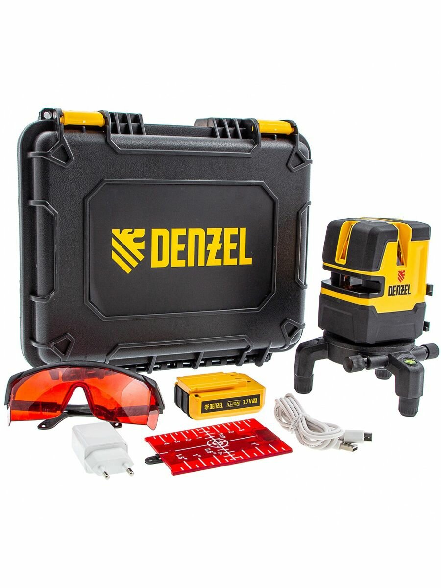 Лазерный уровень LX 05 Red 20 м 635 нм Denzel 35071