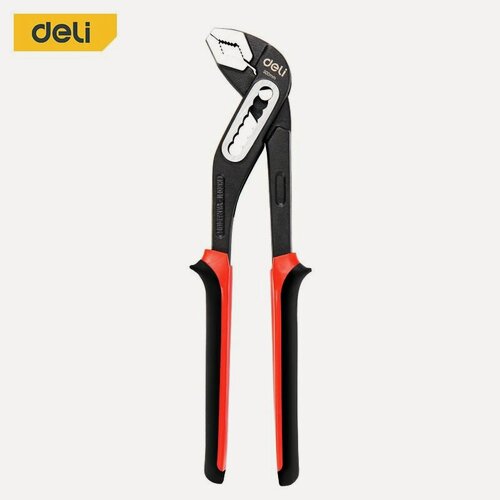Изображение товара Переставные клещи усиленные 300мм Deli DL2612Z (сталь Cr-V, раскрытие до 80мм, 7-ми ступенчатая регулировка)