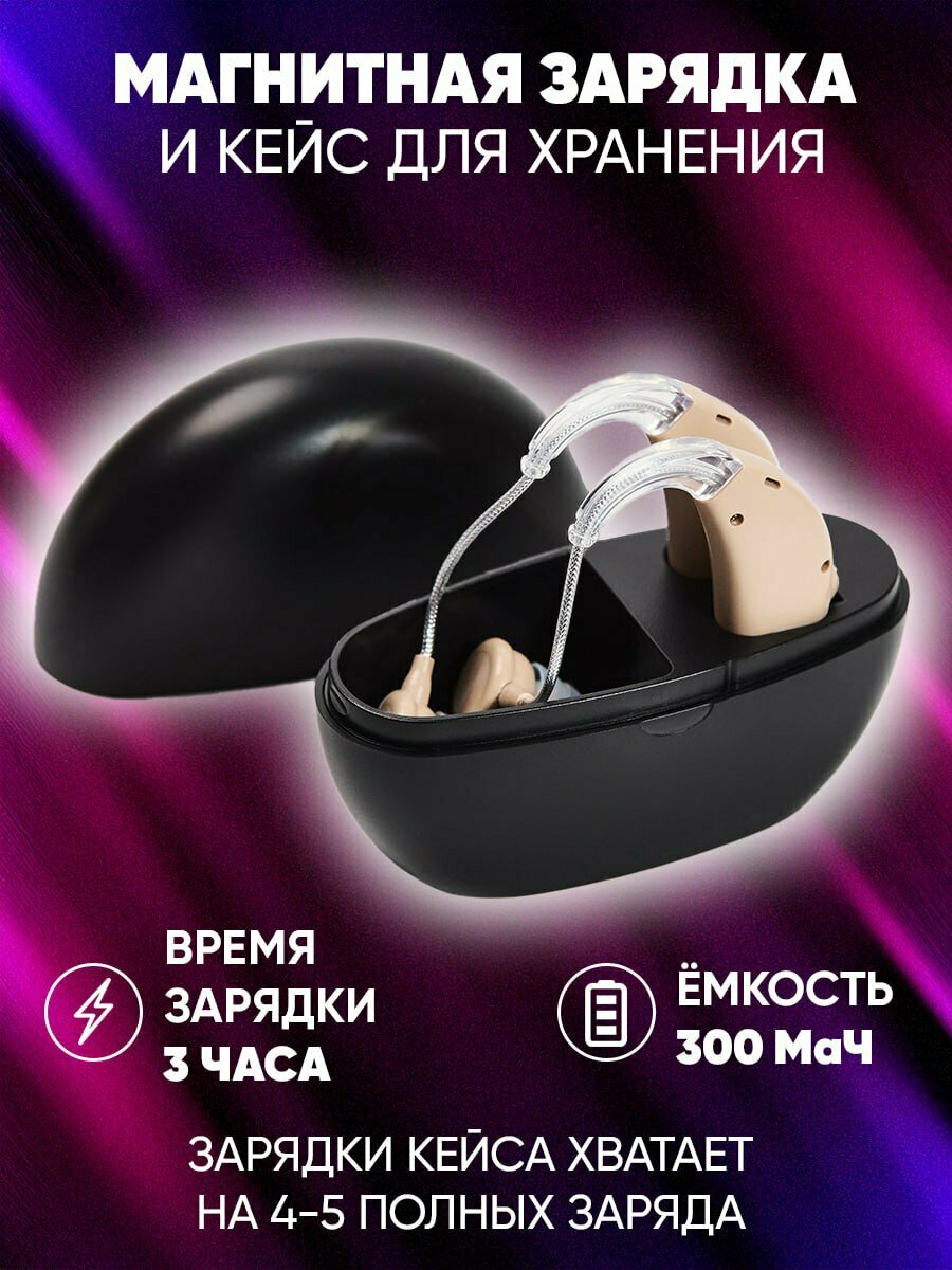 Изображение Слуховой аппарат для пожилых с зарядкой