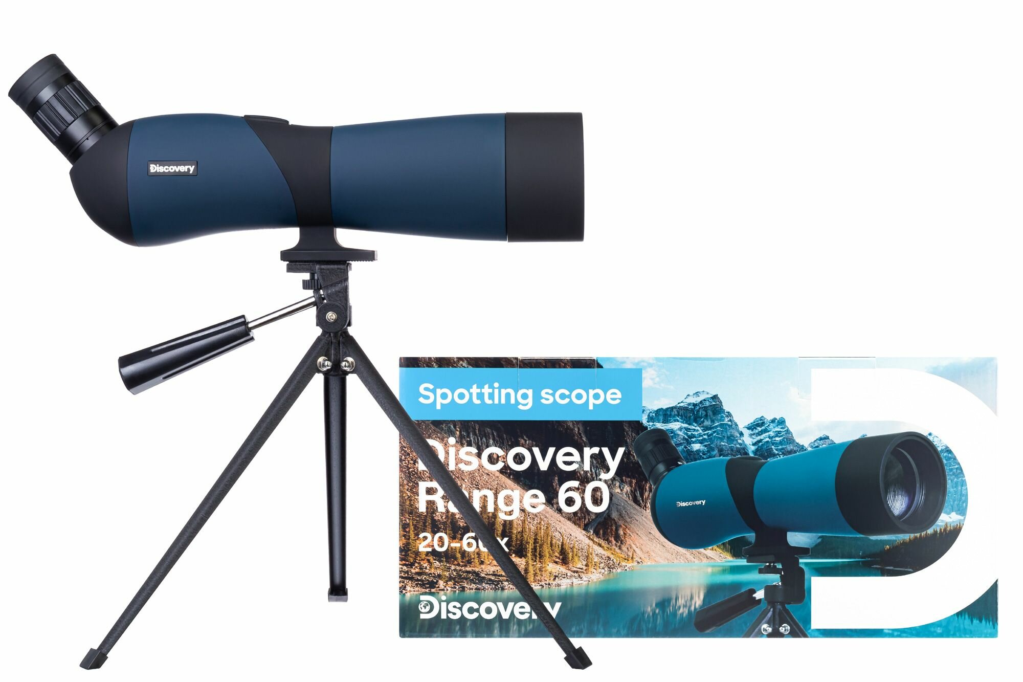 Зрительная труба Discovery Range 60 рефрактор d60 60x синий/черный - фото №4