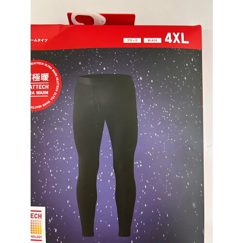 Термобелье низ Uniqlo, размер 4XL, черный кальсоны uniqlo heattech thermal темно серый