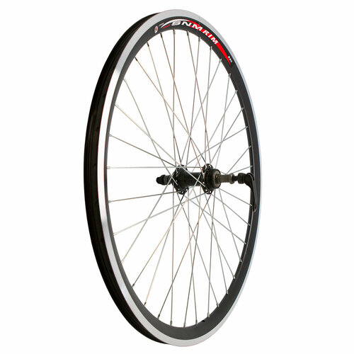 фото Велоолимп колесо 28" заднее, обод двойной алюм. б/пист. чёр, алюм. втулка, с эксц, чёр.