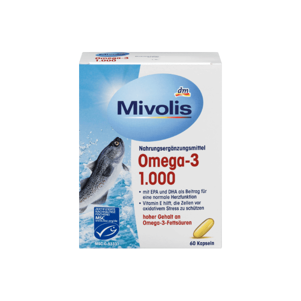 Mivolis Omega-3 1000 Омега-3 Миволис Рыбий жир в капсулах 1000 мг, 60 шт