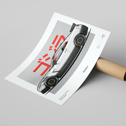 Плакат, картина, постер с авто Nissan GT-R NISMO / плакат 40х50см на стену (в тубусе)