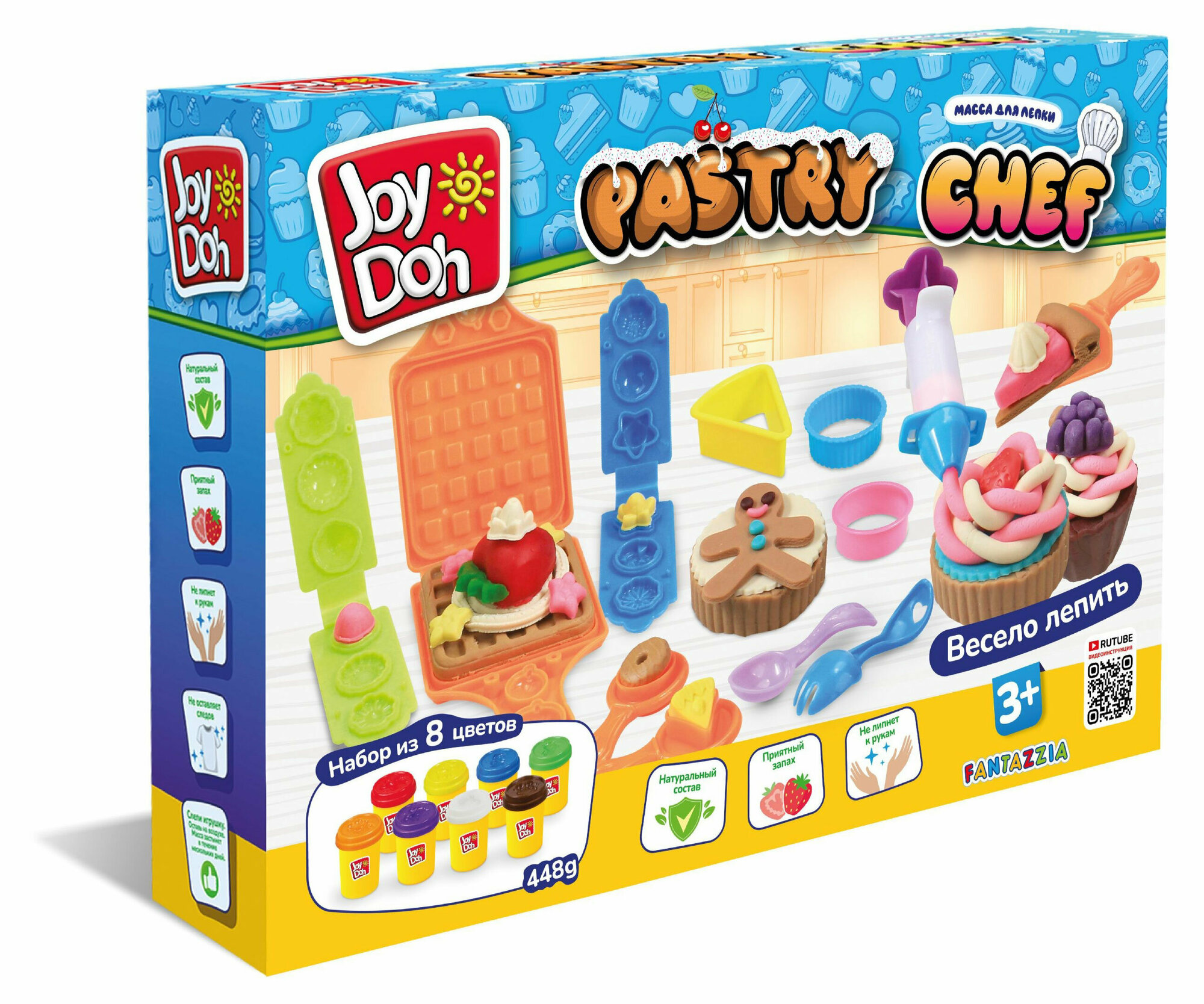 Набор для лепки Joy Doh Pastry-448 Шеф кондитер - фото №1